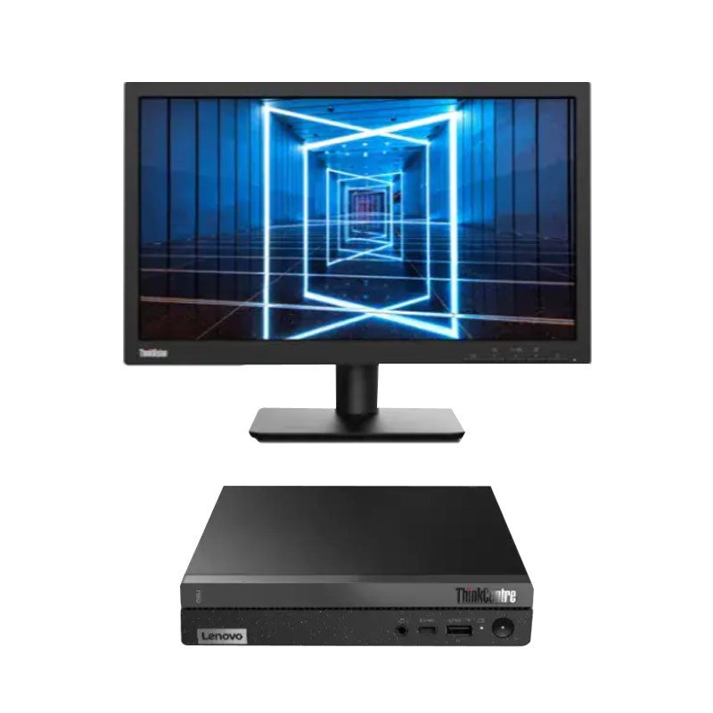 Picture of Lenovo ThinkCentre Neo 50q - Intel Core i3-1215U 12LMS15700 Desktop (8GB/512GB SSD/ Wired KYB/Mouse/ Intel Wi-Fi 6 AX201 2x2 AX  and Bluetooth/ 65W adapter/ VESA Mount/ 3 Year Premier Support) + Lenovo ThinkVision 19.5" Monitor